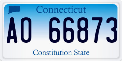 CT license plate AO66873