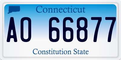 CT license plate AO66877