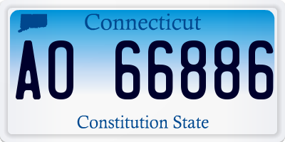 CT license plate AO66886