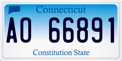 CT license plate AO66891