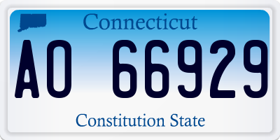 CT license plate AO66929