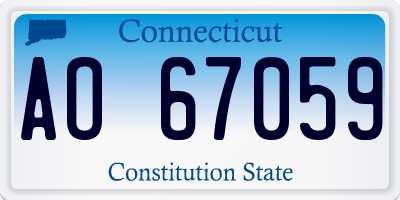 CT license plate AO67059