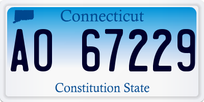 CT license plate AO67229