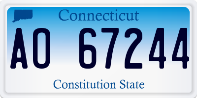 CT license plate AO67244