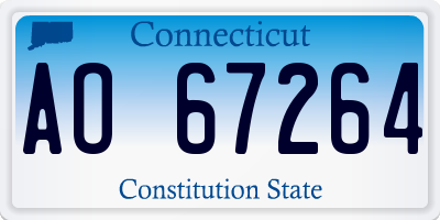 CT license plate AO67264