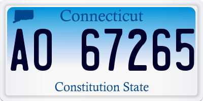 CT license plate AO67265
