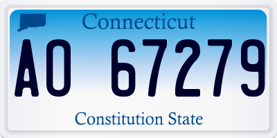 CT license plate AO67279