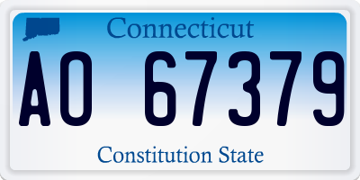 CT license plate AO67379