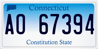 CT license plate AO67394