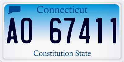CT license plate AO67411
