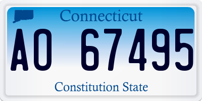 CT license plate AO67495