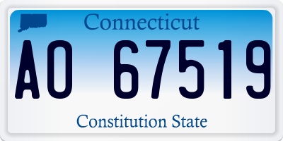 CT license plate AO67519