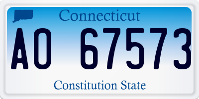 CT license plate AO67573
