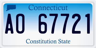 CT license plate AO67721