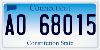 CT license plate AO68015
