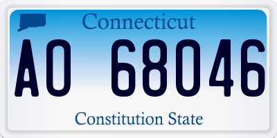 CT license plate AO68046