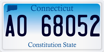 CT license plate AO68052