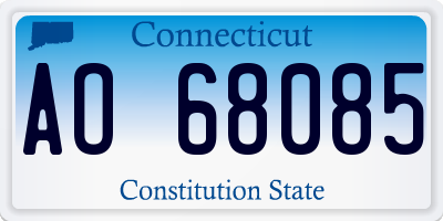 CT license plate AO68085