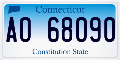 CT license plate AO68090