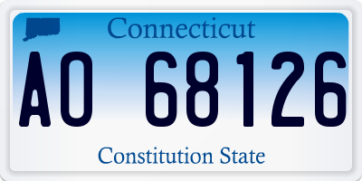 CT license plate AO68126