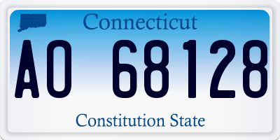 CT license plate AO68128