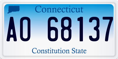 CT license plate AO68137