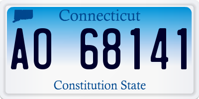 CT license plate AO68141