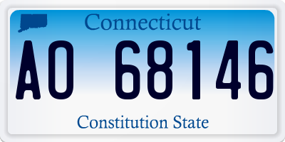 CT license plate AO68146