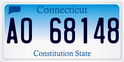 CT license plate AO68148