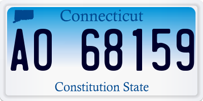 CT license plate AO68159