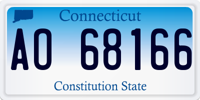 CT license plate AO68166