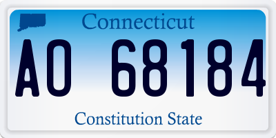 CT license plate AO68184