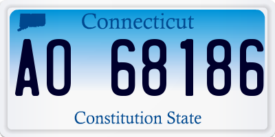 CT license plate AO68186