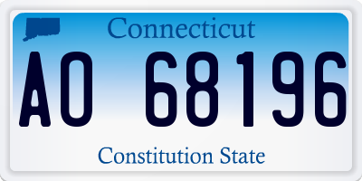 CT license plate AO68196
