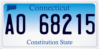 CT license plate AO68215
