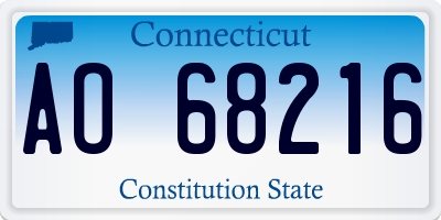 CT license plate AO68216