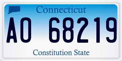 CT license plate AO68219
