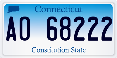 CT license plate AO68222