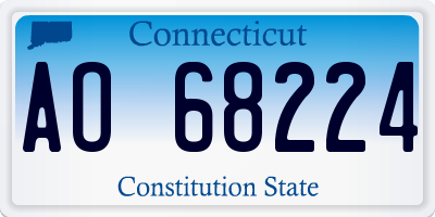 CT license plate AO68224