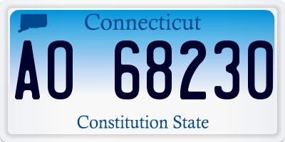 CT license plate AO68230