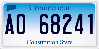CT license plate AO68241