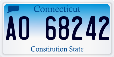 CT license plate AO68242
