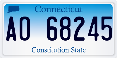 CT license plate AO68245