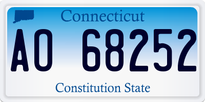 CT license plate AO68252