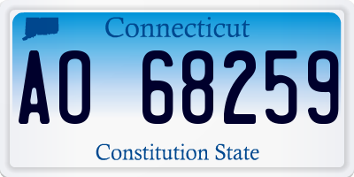 CT license plate AO68259
