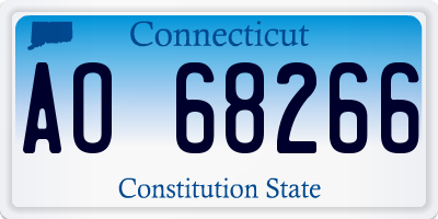 CT license plate AO68266