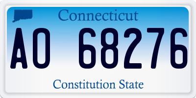 CT license plate AO68276