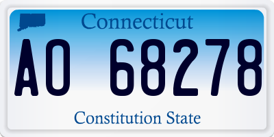 CT license plate AO68278