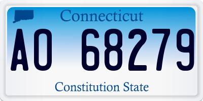 CT license plate AO68279