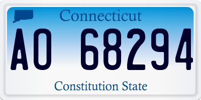 CT license plate AO68294
